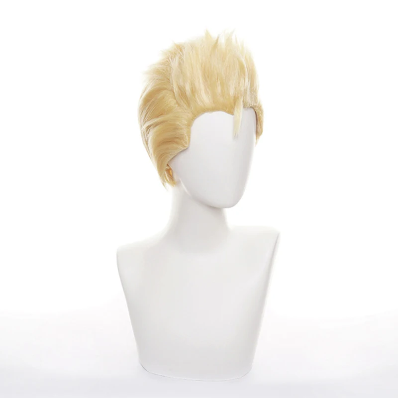 Tokyo Revengers Hanagaki Takemichi Wig Tokyo Revengers Cosplay Costume Men Party Synthetic Hair Gold