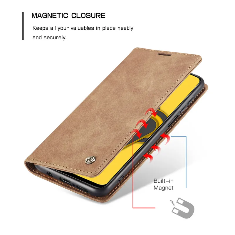Etui Redmi Note 9 Pro Skórzane etui z klapką magnetyczną do Etui Xiaomi Redmi Note 9S Pokrowiec Xiomi 10T Pro Lite Redmi note9 Pro Max Case — zdjęcie produktu 3