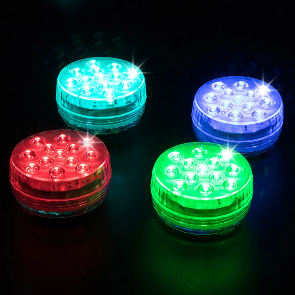 13leds Submersible Light IP68 Waterproof RGB Underwater Lights Aquarium Lamp for Fountain Pond Pool Vase Fish Tank Wedding Decor