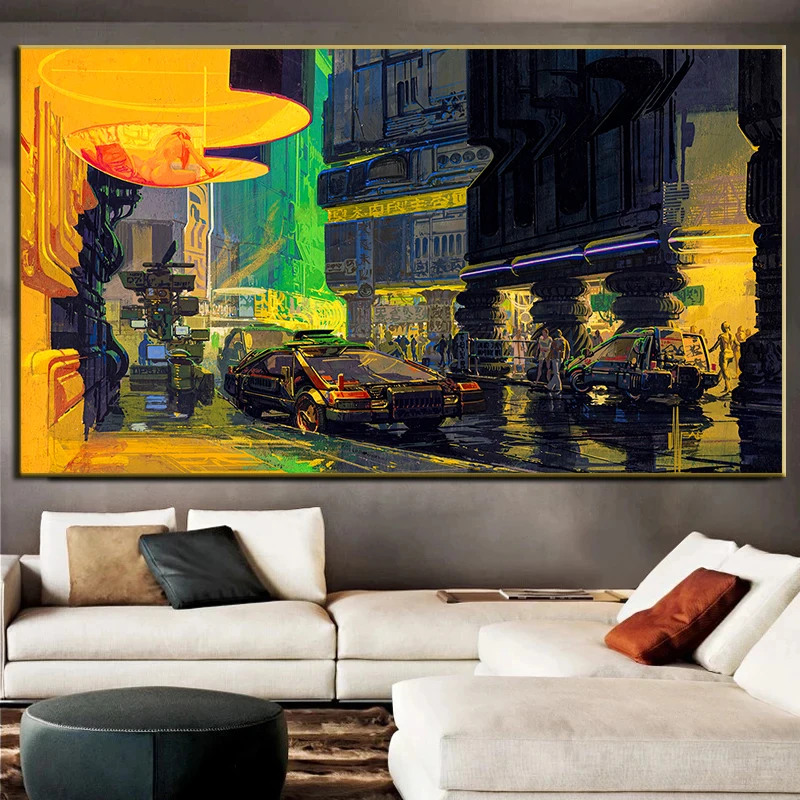 

Wall Street Graffiti Wall Art Color Canvas Painting Posters and Prints Living Room Bedroom Wall Decoration Color Art Photos