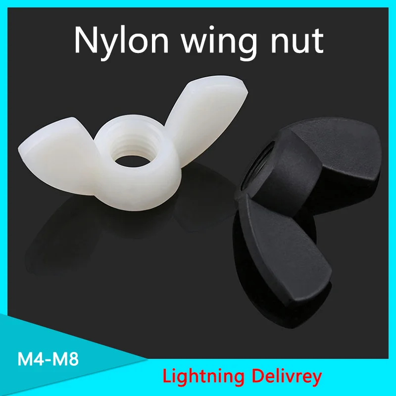 Nylon wing nut M4 M5 M6 M8 Disc nuts PC transparent plastic Butterfly nuts 10/20 Pcs