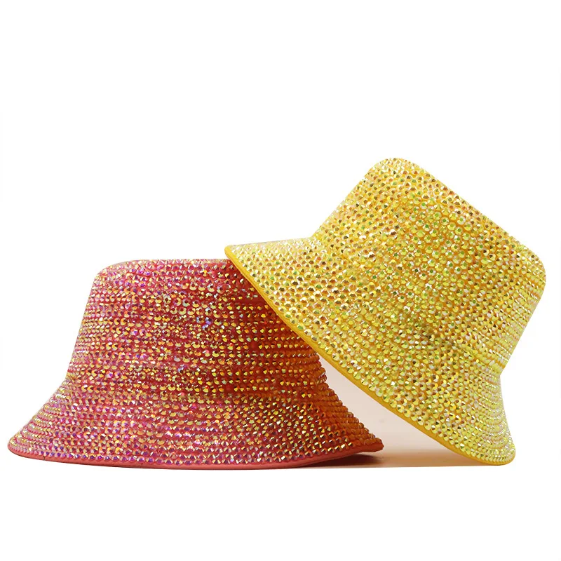 Runde Spitze Strass Perle Fedora handgemachte Strass voller Diamant Hut Männer und Frauen britischen Outdoor hellen Diamant Flash di – Detail 14
