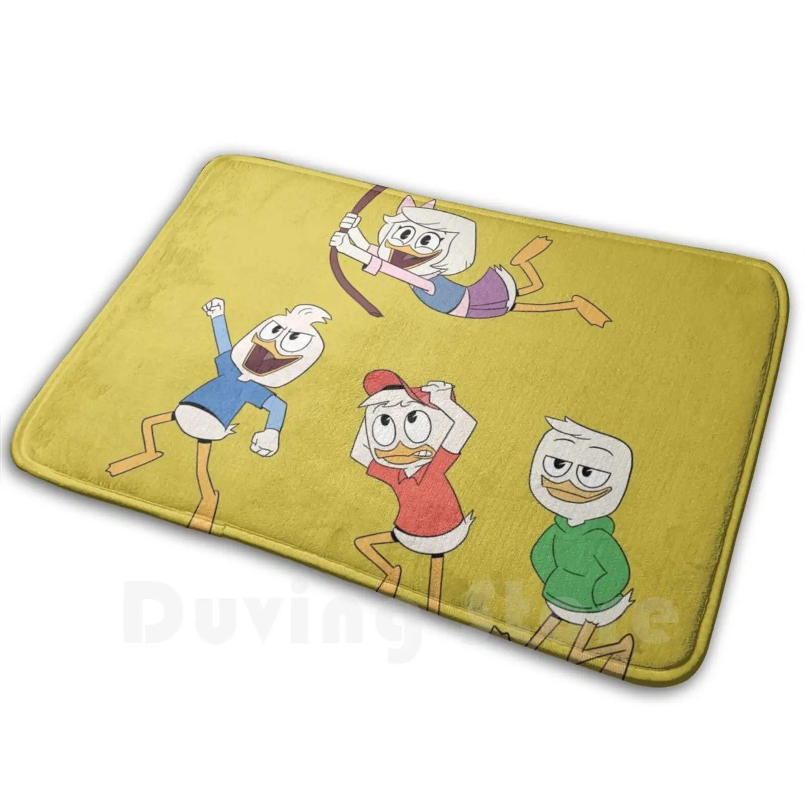 Приключения! Коврик, коврик, подушка, Мягкий Нескользящий Коврик Dt17 Huey Dewey Louie Duck Webby Vanderquack Adventure