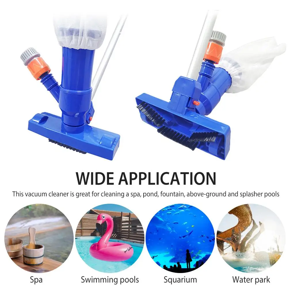 Portable Pool Vacuum Jet Suction Head Underwater Cleaner Set For Above Ground Pool Spas Ponds & Fountains