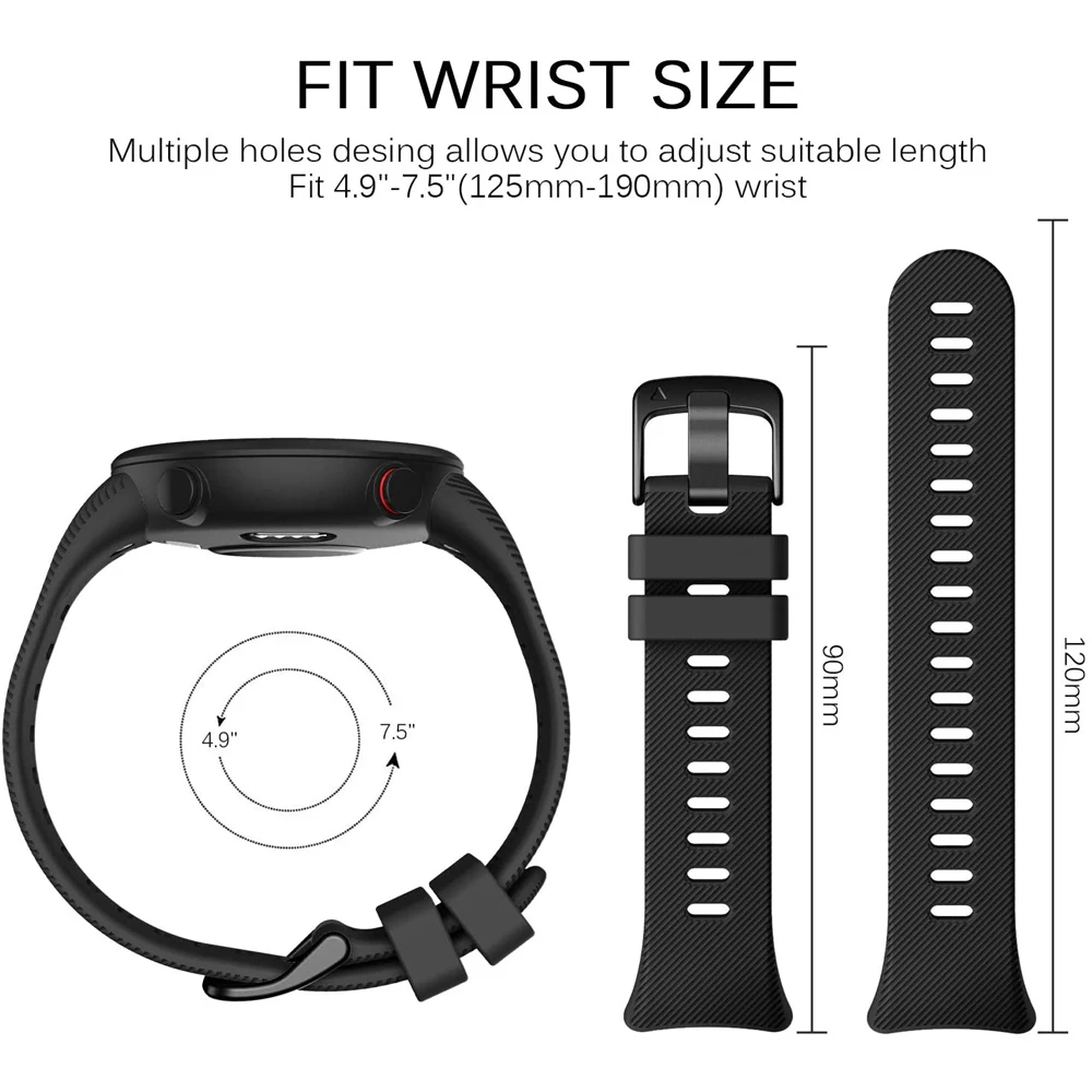 YAYUU-Correa de reloj para Garmin Forerunner, 45 bandas, silicona suave, deportiva, repuesto, correa para ejercicio, Garmin Forerunner 45