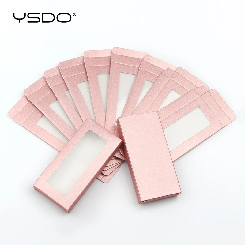 Wholesale 50 Pieces Paper Eyelash Boxes Glittering Box Mink Eyelashes Case Makeup False Lashes Box In Bulk Cilios Packaging