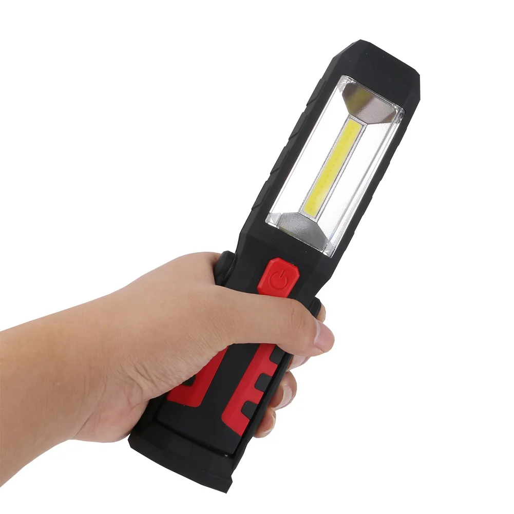 Luz de trabajo magnética LED COB, lámpara de antorcha recargable para coche, garaje, mecánico, hogar