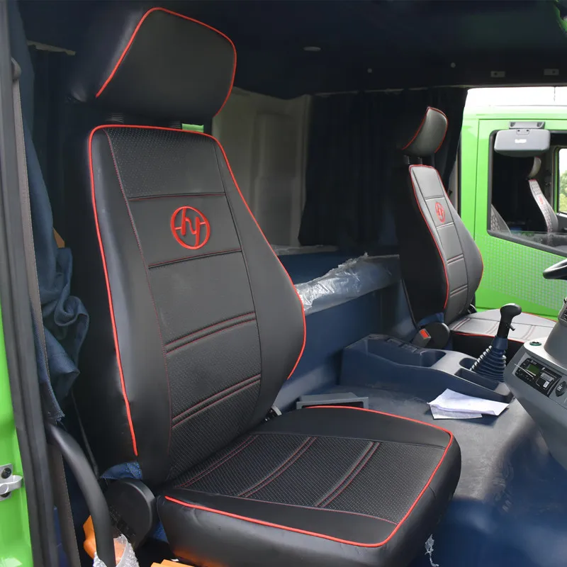 1+1Seat Cover for​ ​SAIC-IVECO Hongyan GENLVON Truck Jieshi C500 C100 M500 M100 Dumper Pu Imitation Leather Interior Accessories