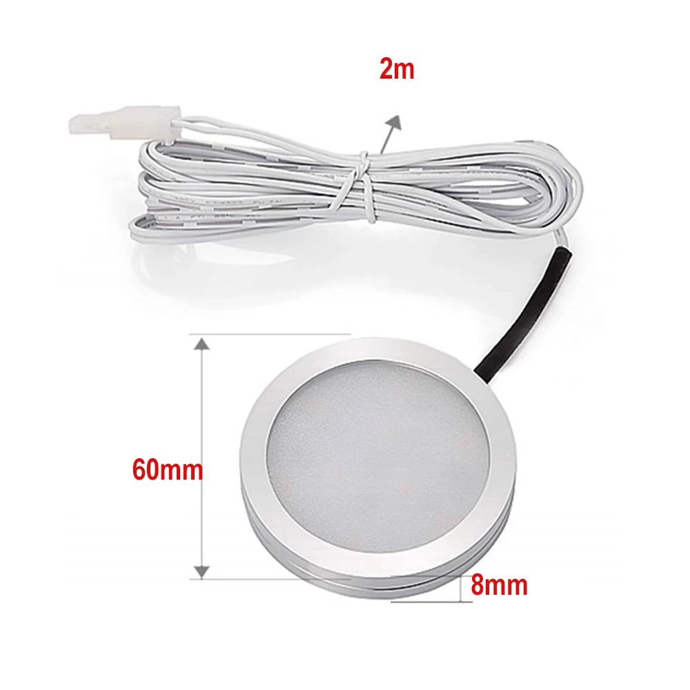 10-1pcs Ceiling Spot Bulb PUCK LIGHT LED Display Case Lights Under Cabinet Closet Light for Wardrobe Cupboard Kitchen Wall Lamp