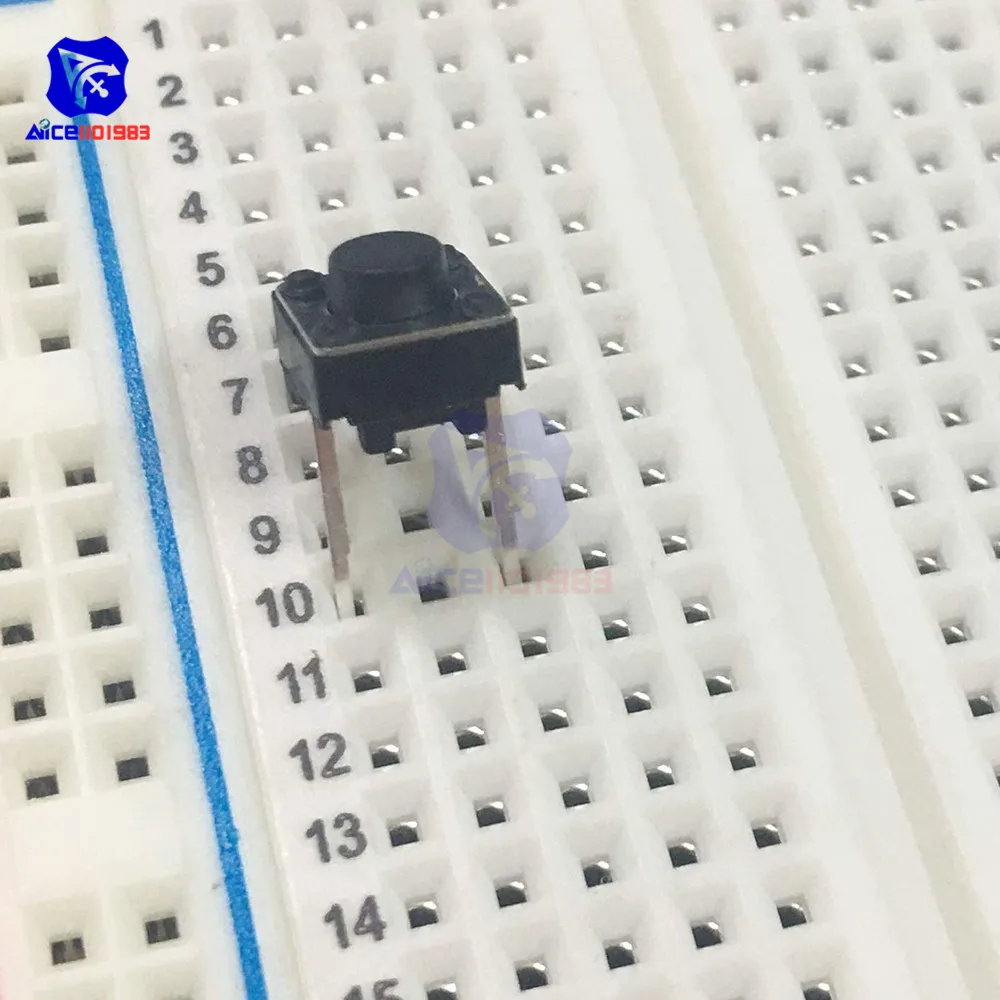 100 Stück/Lot 2-Pin-Panel-PCB-Tastschalter 6x6x4,3mm / 6x6x5mm Drucktastenschalter mit 2 Anschlüssen – Detail 8
