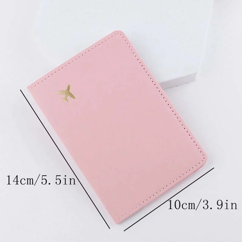 Lover Couple Passport Cover Hot Stamping Simple Plane  Women Men Travel Wedding Passport Cover Holder Fashion Wedding Gift