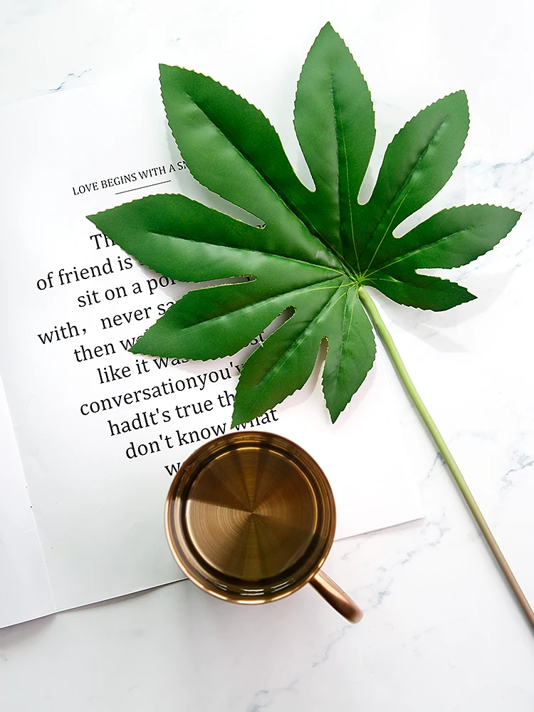 25 ~ 80cm foglie di simulazione foglie di piante finte per ornamenti fotografia sfondo accessori Studio fotografico fondali puntelli