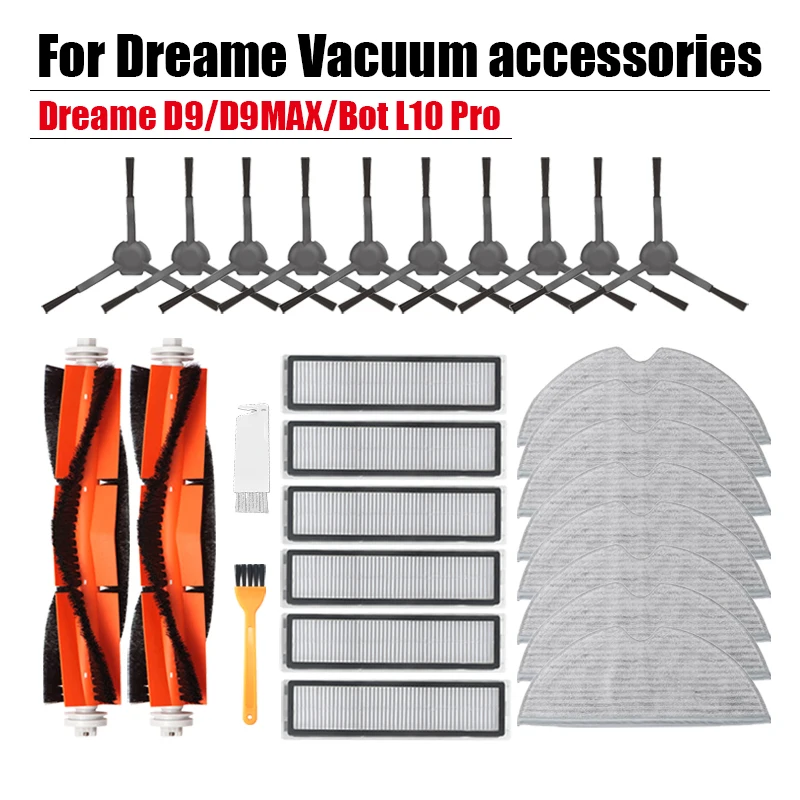 For Dreame D9 Bot L10 Pro Accessories Hepa Filter Mop Cloth Side brush Xiaomi Robot Trouver LDS Finder Vacuum Cleaner parts