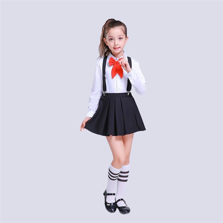 Children Japanese School Uniform Skirt for Gilrs College Chorus Stage Performance Clothing Student Korea Fashion Costumes