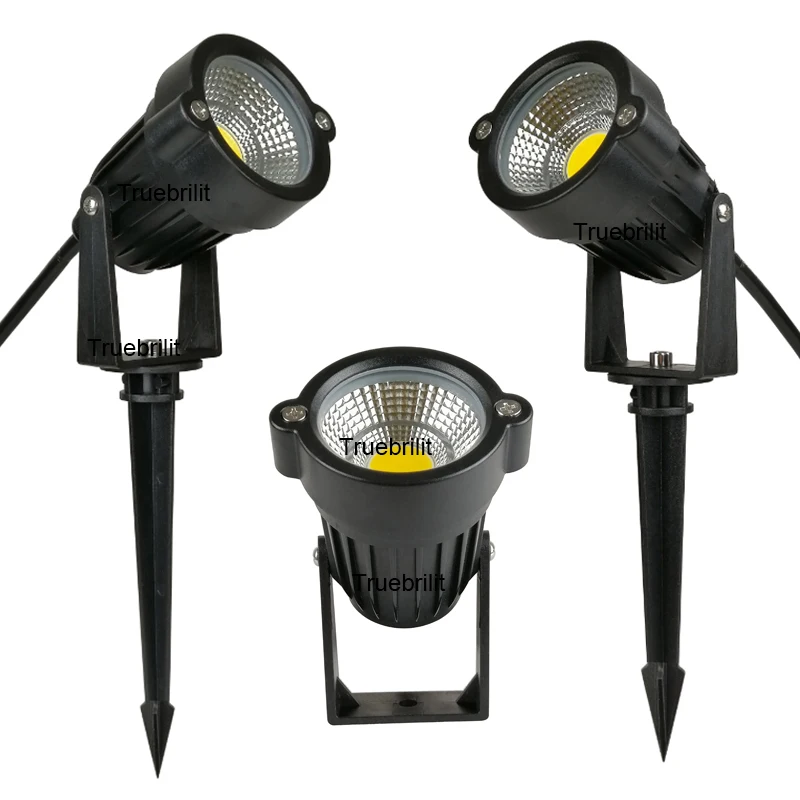 Lámpara COB para césped de jardín, 220V, 110V, 12V, luz LED para exteriores, 3W, 5W, foco impermeable para paisaje de camino