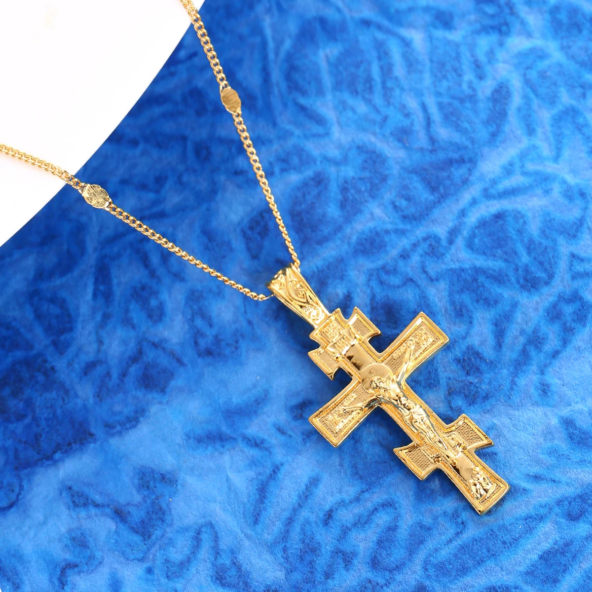 Russian Orthodox Christianity Church Eternal Cross Charms Pendant Necklace Jewelry Russia Greece Ukraine Gifts