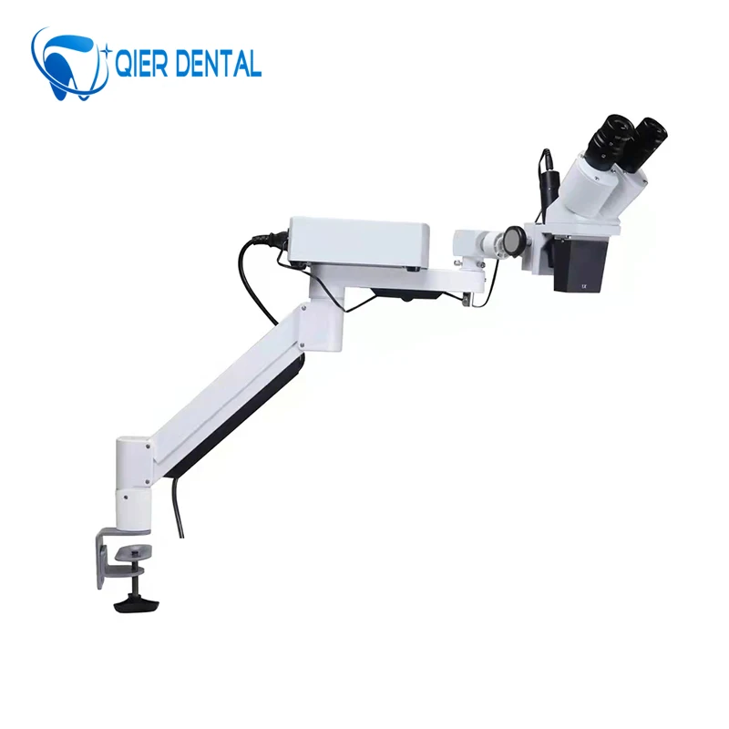 Hot Sale LED Dental Operating Microscope/Portable Binocular LED Surgical Microscope Root Canal Microscope Clip On The Table