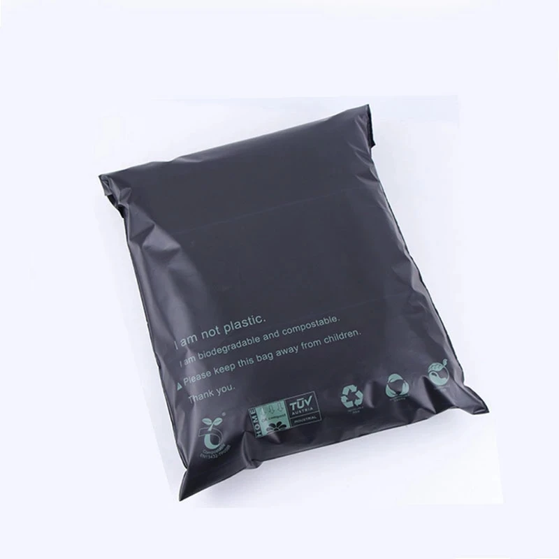 50PCS Eco-Friendly 100% D2W Biodegradable Mailer Bags Thicken Clothing Express Postal Bag Degradable Self-Seal Courier Pouch Bag