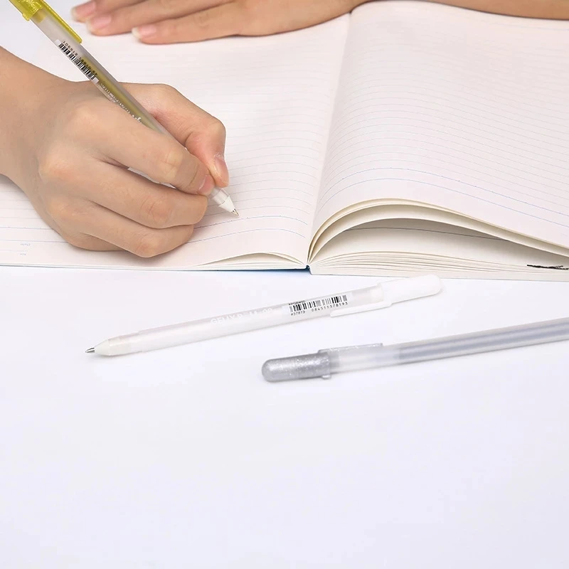 3 Stück SAKURA Gelly Roll Gelschreiber Highlight Marker für Journaling, Kunst, Zeichnen, klassische weiße Tinte, verschiedene Spitzen, fein, mittel, kräftig – Detail 11