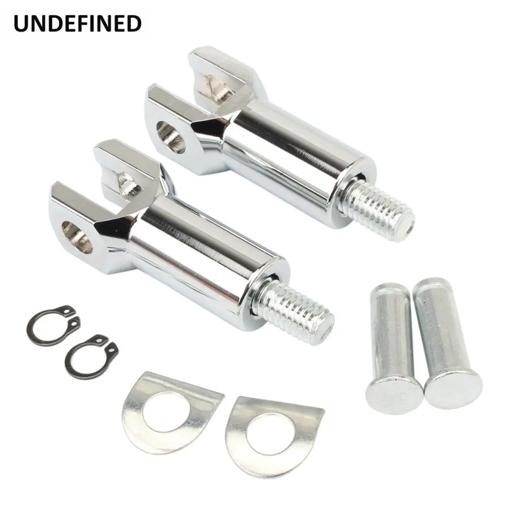 

Motorcycle Chrome Foot Pegs Support Mount Rear Passenger Footpegs Clevis Kit For Harley Softail Fatboy FLSTF 2000-2006 2.25''