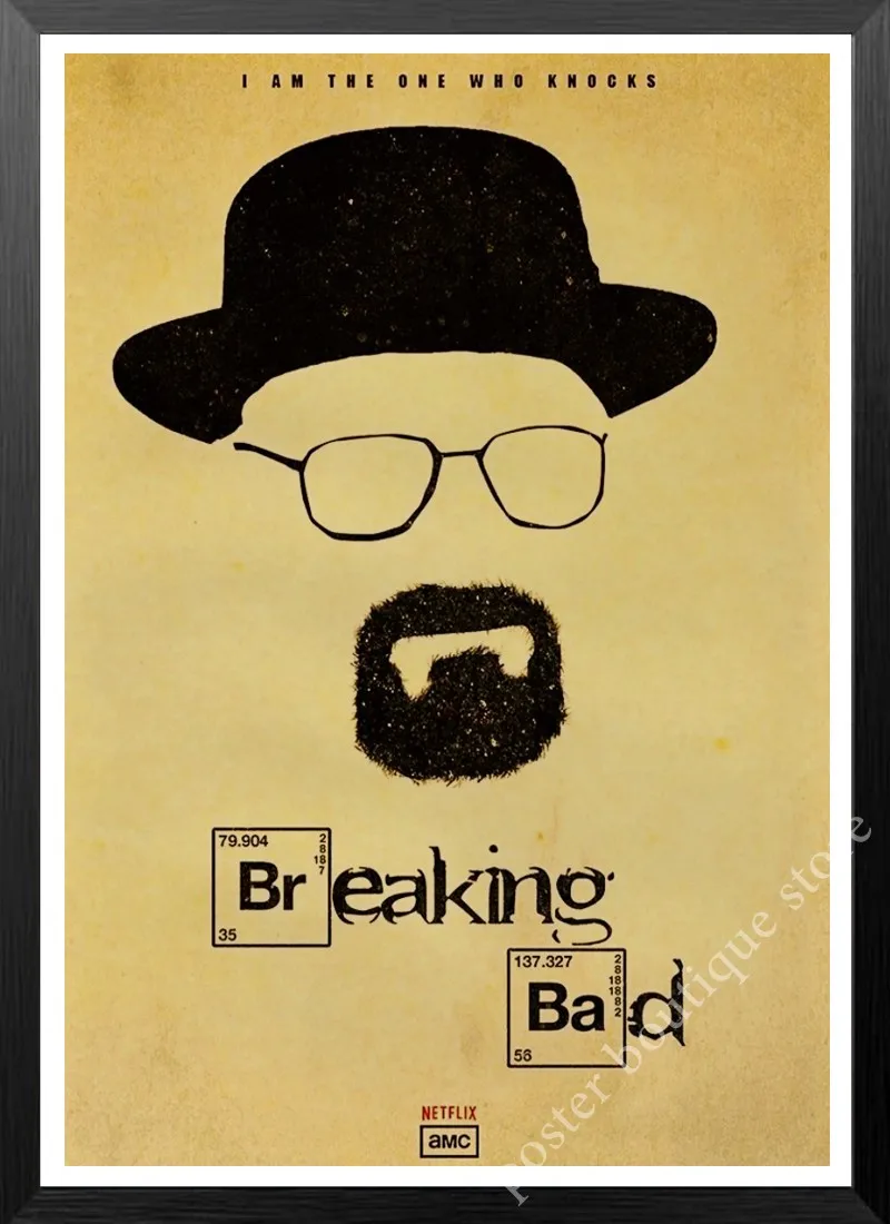 Breaking bad poster,Walter  poster,Jesse Pinkman poster Movie Posters Vintage Kraft Paper Retro Wall Stickers Home Decor