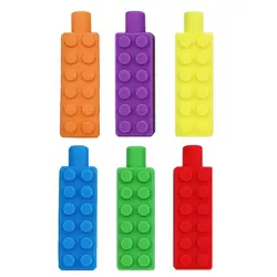 Pencil Toppers, 3 Pack Silicone Therapy Toys Chewy Oral Motor Tubes Sensory Fidget Toy Chew Buddy for Autism, Special Needs