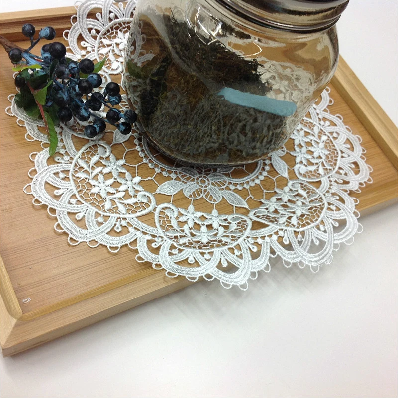 Pastoral Classical Milk Shreds Crochet Exquisite Placemat Bedroom Coaster Fruit Dessert Cup Table Mat Sofa Armrest Cover Cloth