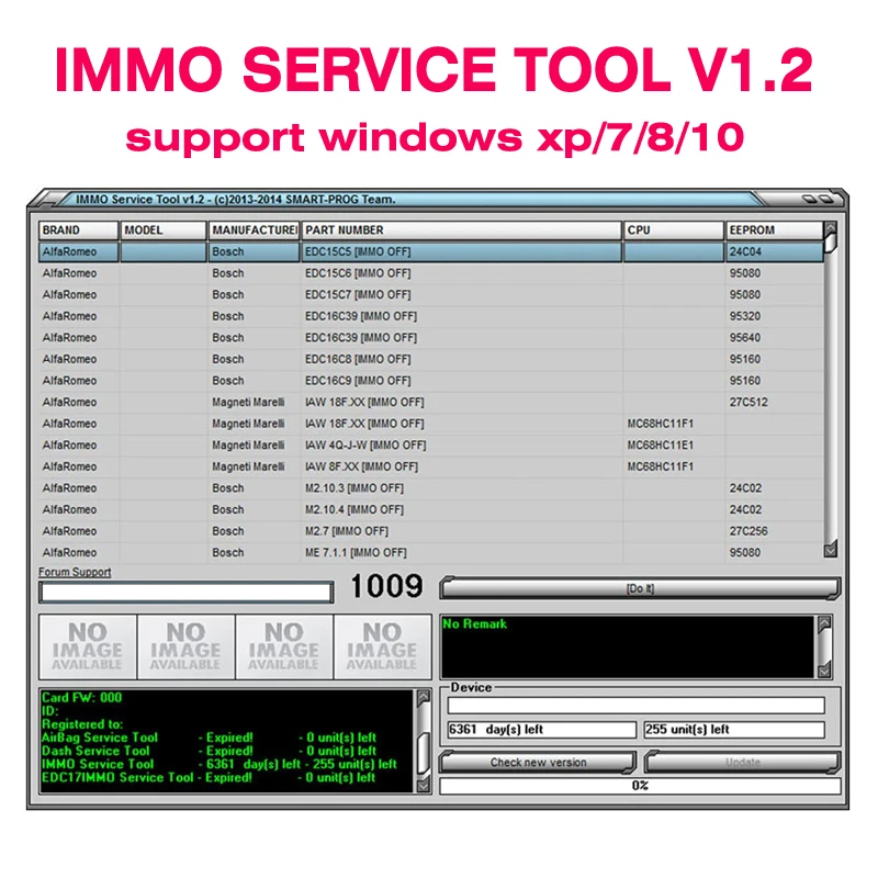 

2021 IMMO SERVICE TOOL Edc 17 Newest V1.2 PIN Code and Immo Off Works Without Registration For AlfaRomeo Audi BMW Citroen Fiat