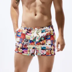 New Men's Board Shorts Printed And Striped Quick Drying Leisure Non-fading Surfing Beach Short Sportswear Breathable Pants