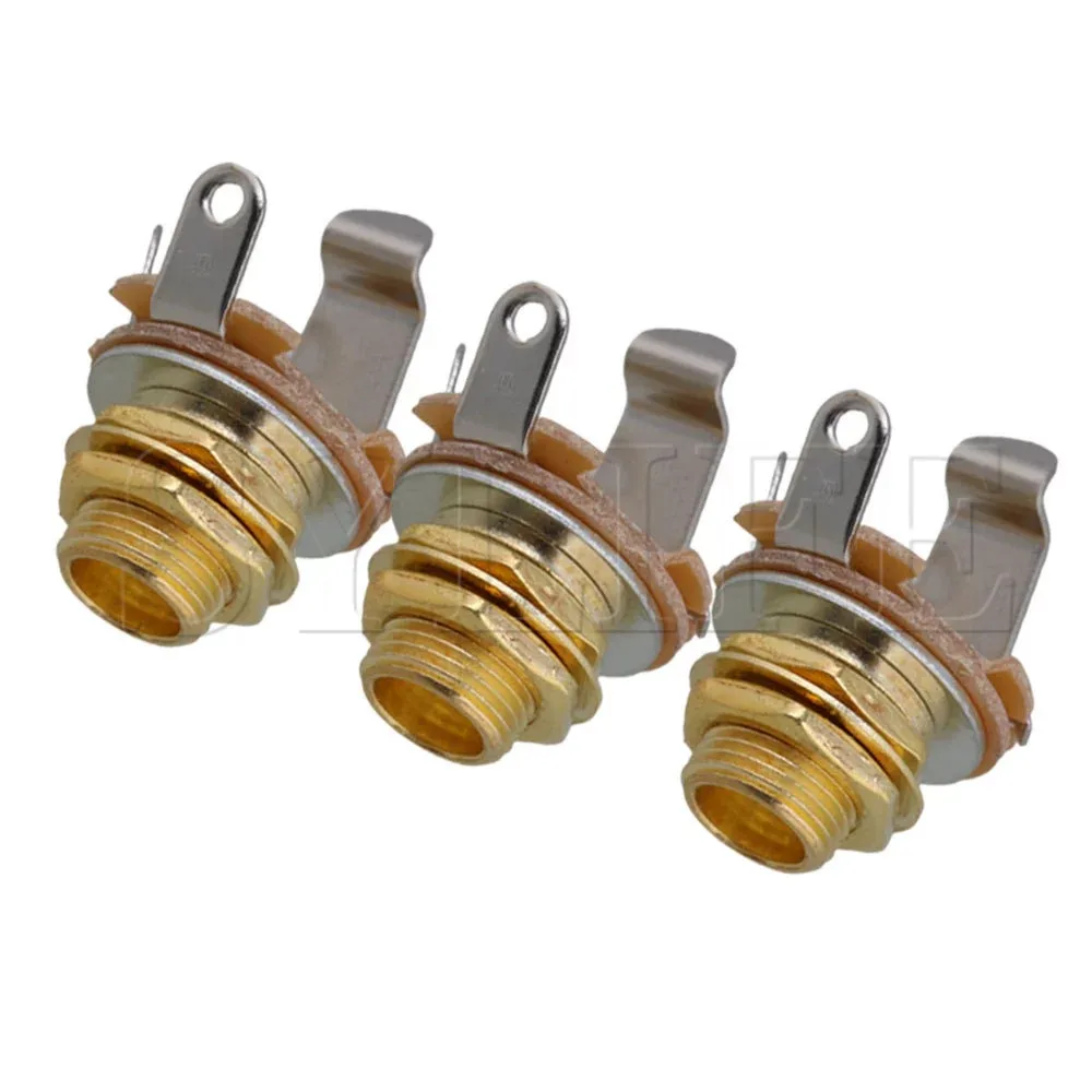 30x20mm Gold Output Jack socket for Electric Guitar Parts Set of 10