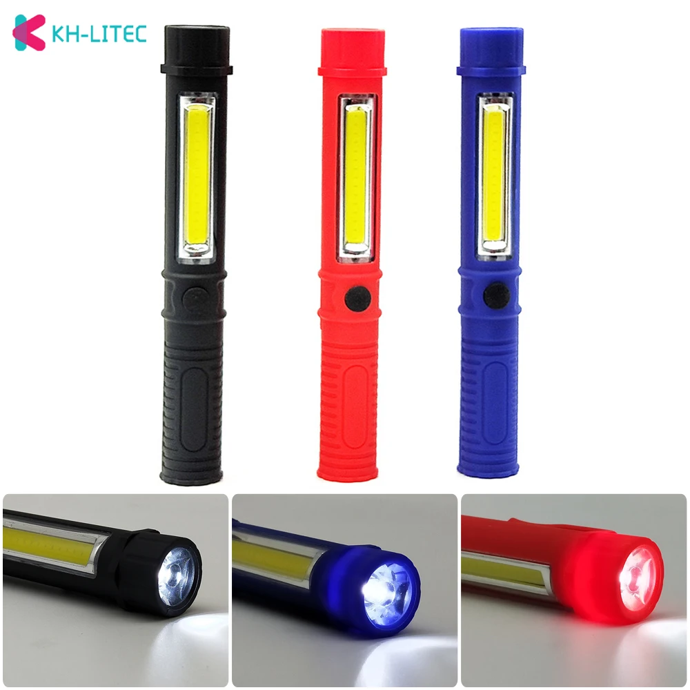 Portable Mini Light Working Inspection light COB LED Multifunction Maintenance flashlight Hand Torch lamp With Magnet AAA