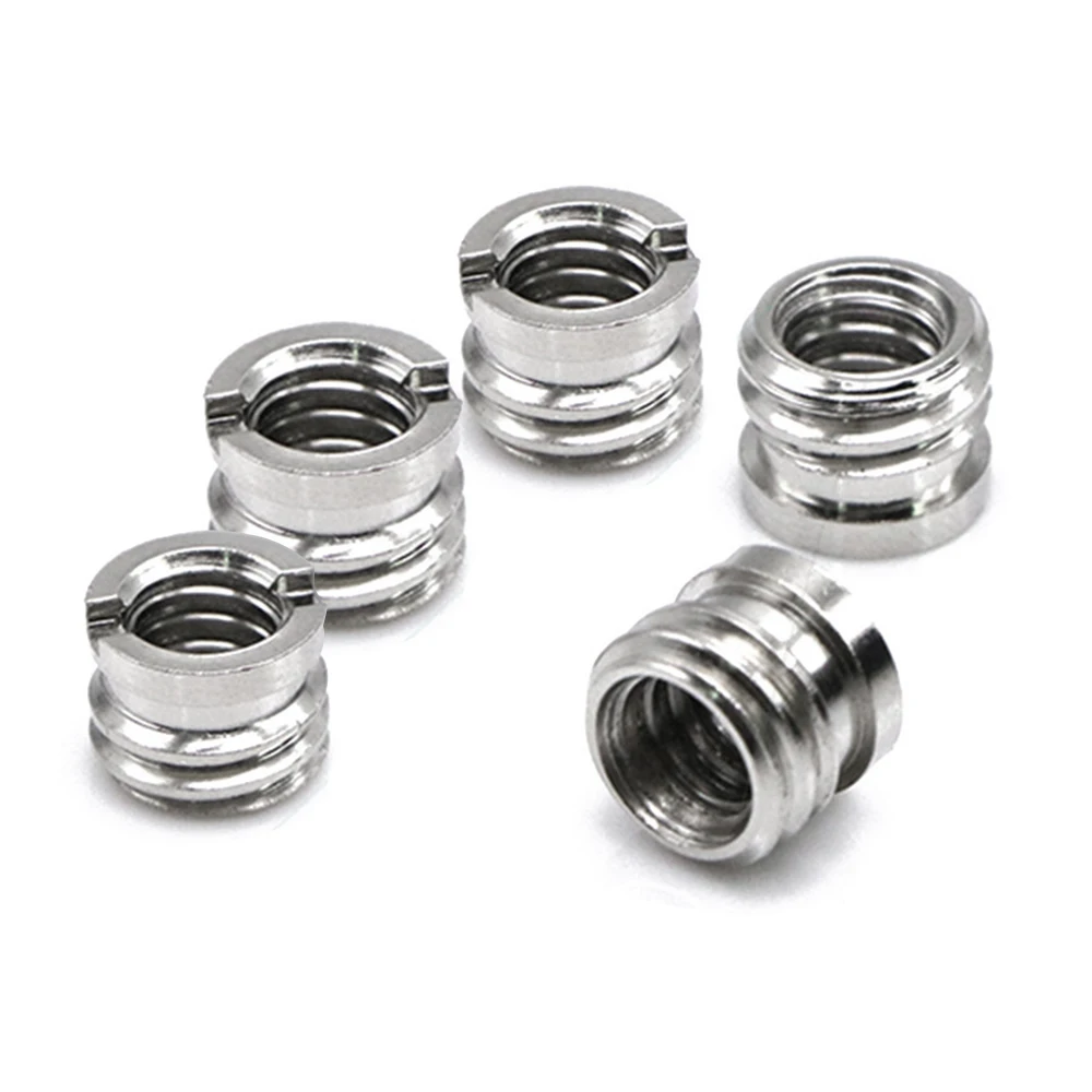 5pcs/pack 1/4 inch to 3/8 inch Convert Screw Standard Adapter Reducer Bushing Converter for DSLR Camera Camcorder Tripod Monopod