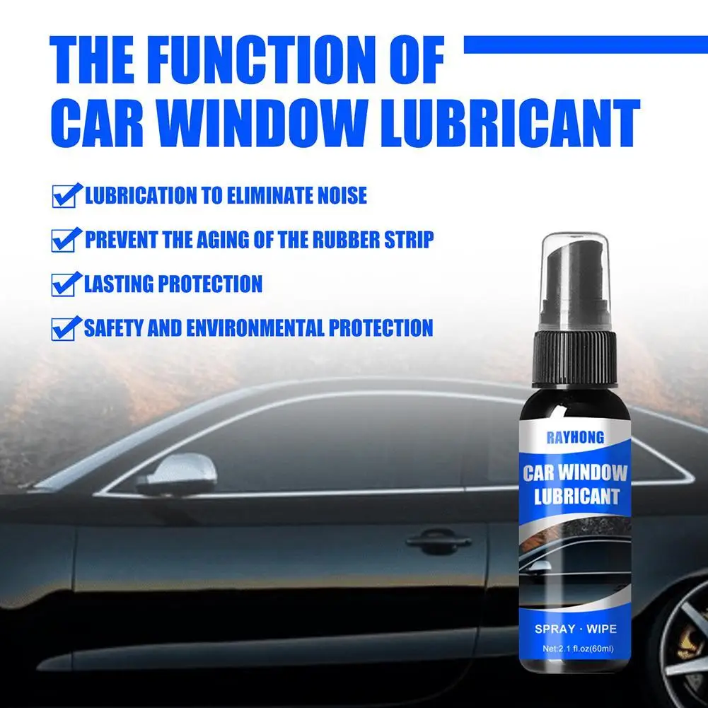 Lubrificante per finestre di manutenzione ammorbidente per auto con striscia di gomma da 60 ml elimina il rumore, il tetto apribile è comodo per Anti-r Q2G3