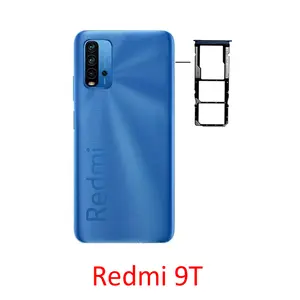 Bilashmart Phone SIM SD Card Trays Xiaomi Redmi 9T BackShell Chip Card Slot Holder Drawer Part Black Blue Redmi 9T With Tool