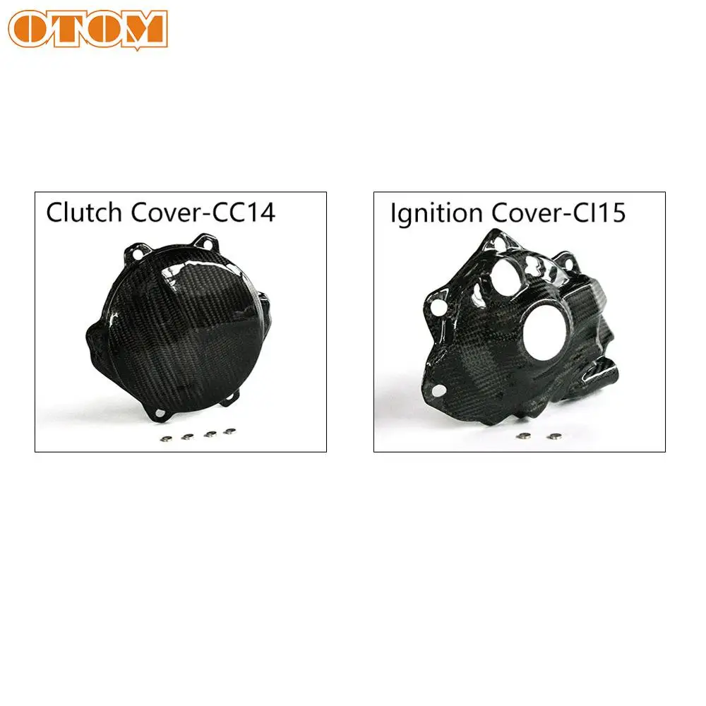 

OTOM New Motorcycle Clutch Guard Ignition Cover Protector Carbon Fiber Motocross Engine Stator Magneto Accessories For HONDA CRF