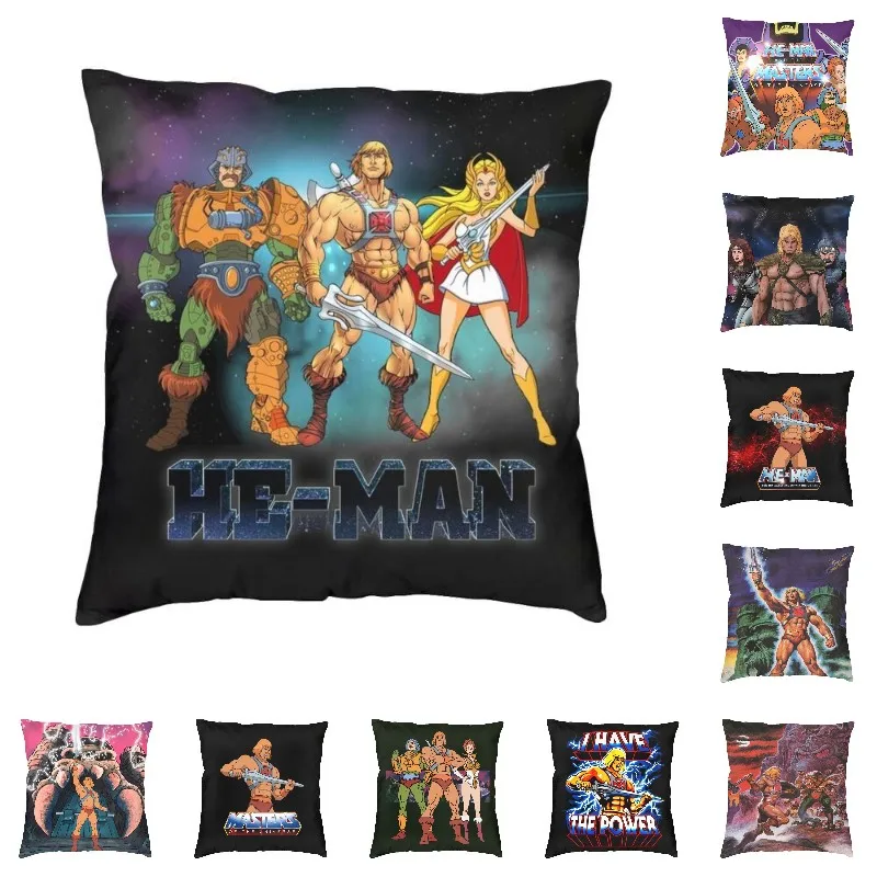 Masters Of The Universe He-Man Trinity Pillow Case 45x45cm Bedroom Decoration Nordic Anime Film Cushion Salon Square Pillowcase