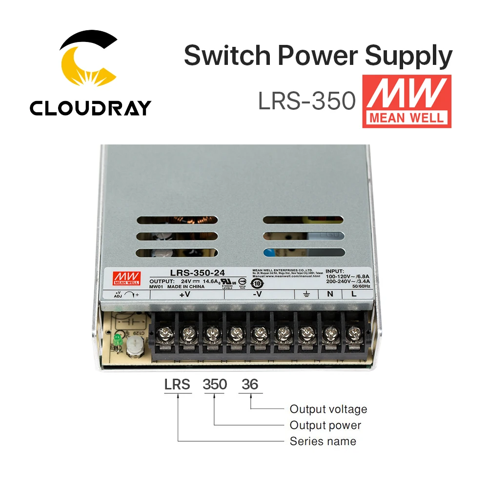 Meanwell LRS-350 Switching Power Supply 12V 24V 36V 48V 350W Original MW Taiwan Brand LRS-350-24