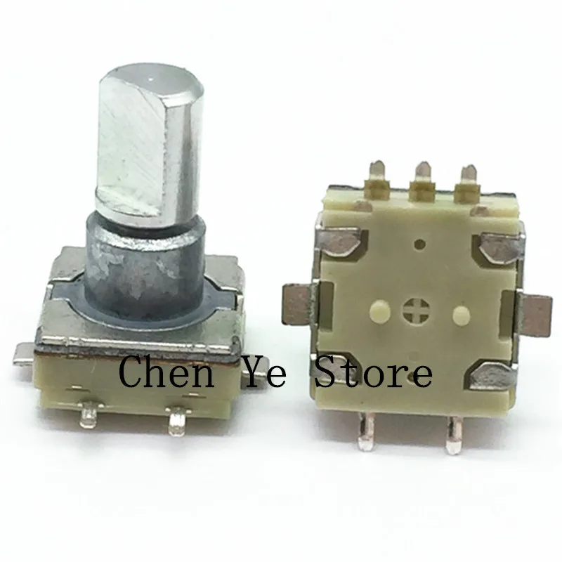 

Free Shipping10PCS 100% new EC11 SMD encoder with switch 30 positioning 15 pulses shaft length 13mm push stroke