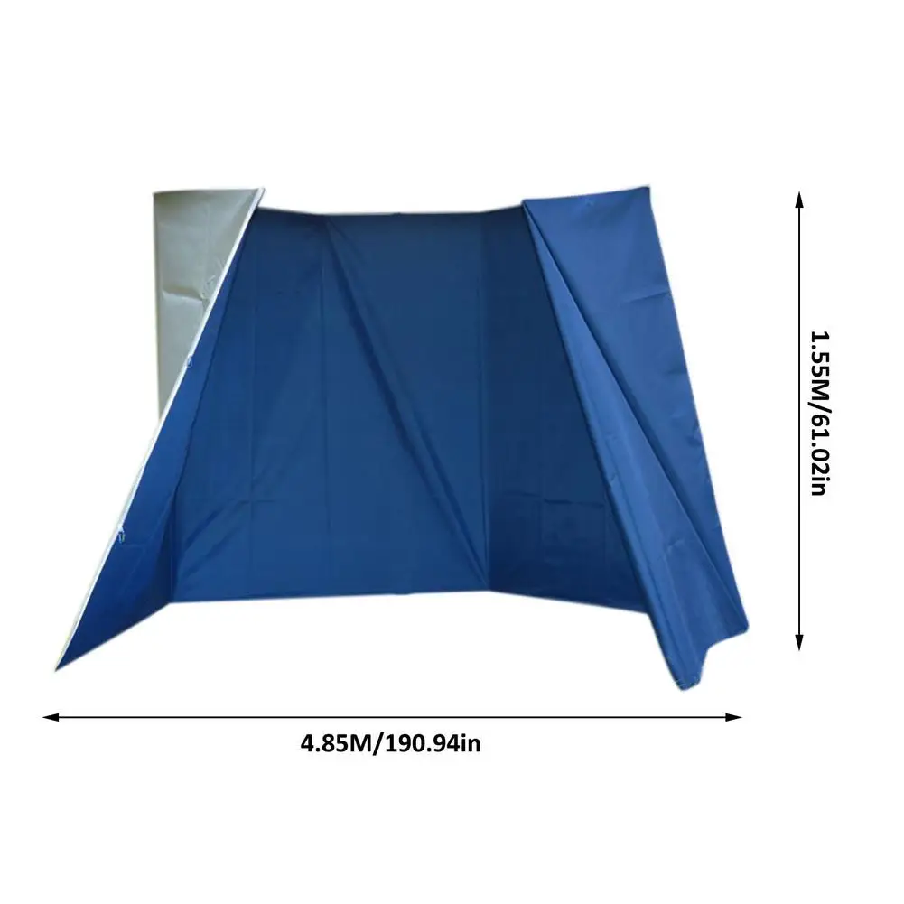 Side Cloth Fishing Umbrella Shelter Rainproof Sunscreen Fishing Umbrella Shelter Shade Cloth Adjustable Fishing Accessories