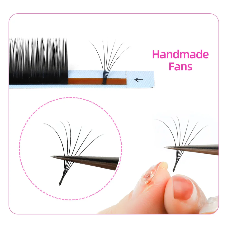 Lashrujade Faux Mink Individual Eyelashes Extension Regular Classic Lashes Extension Russian Volume Lash For Professional Makeup