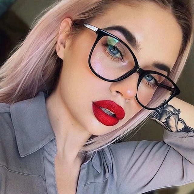Moda trend di grandi dimensioni occhiali a gatto Trasparente coreano occhiali Sexy Celebrita Famosa Ottica di prescrizione Montature Per Occhiali AliExpress