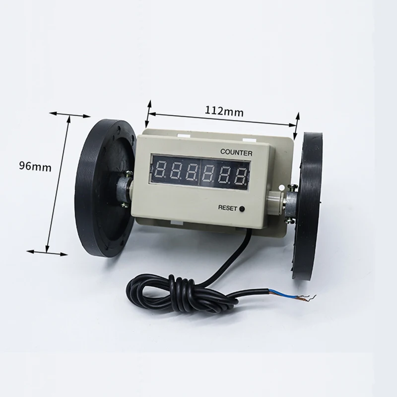 0.01-999999m meter counter DC12V 24V AC36V 110V 220V 380V Rolling type digital meter counter length counter with reset function