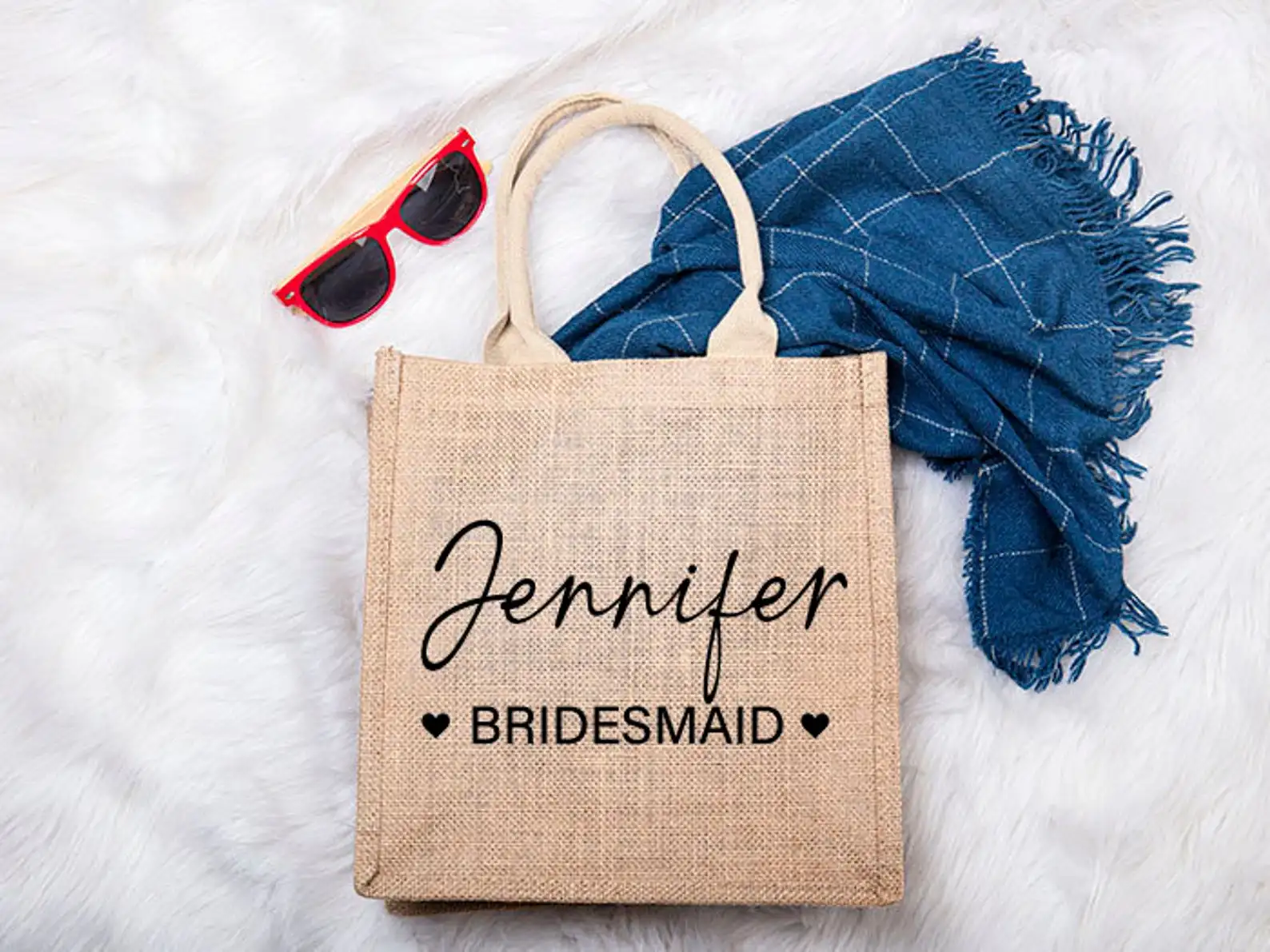 Bridesmaid Burlap Tote Bag Custom Beach Jute Bag Bridesmaid Gifts Bride To Be Tote Bag Proposal Bachelorette Party Gift Bag