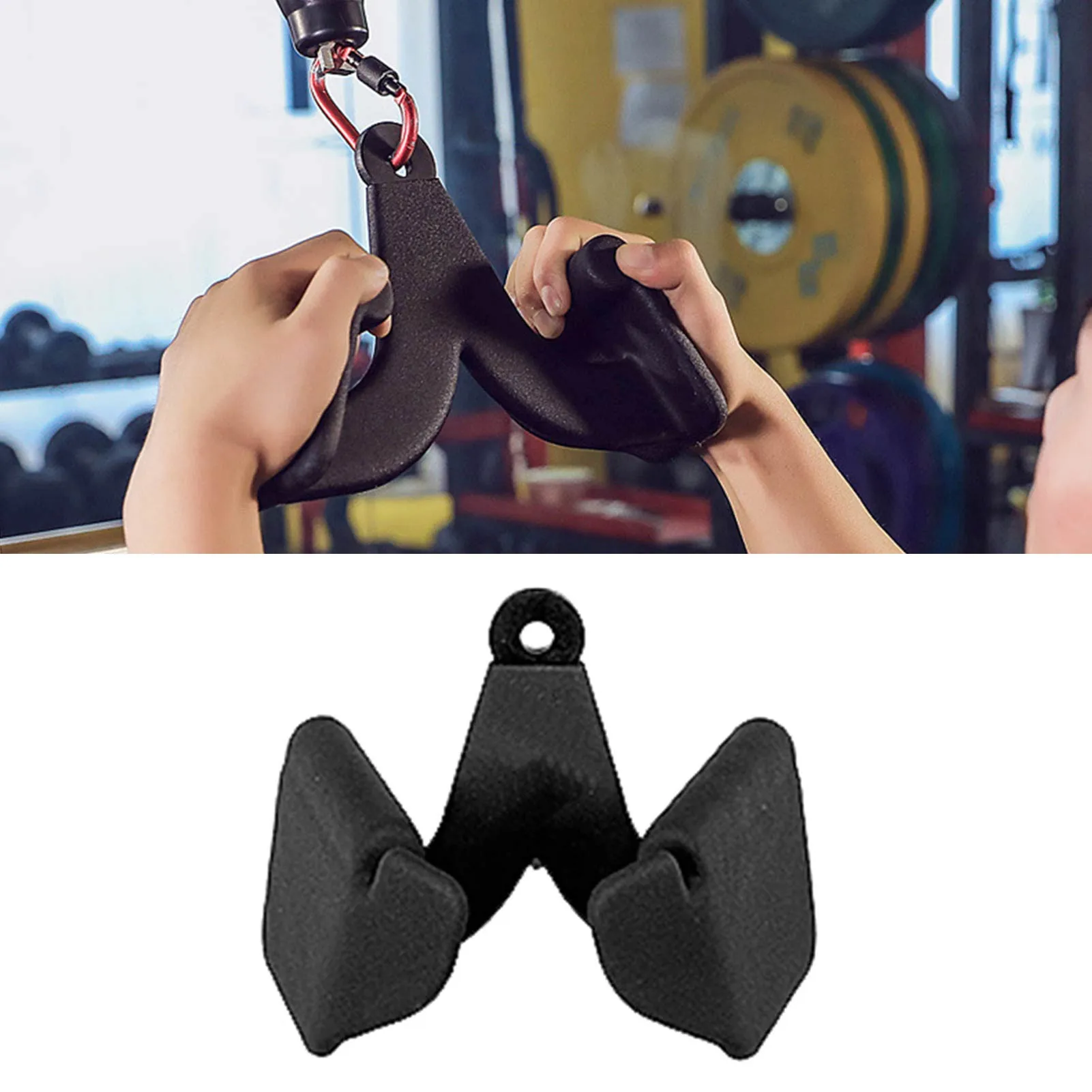 Gym Home Pully Cable Machine Attachment Biceps Triceps Back Blaster Bar Handle Grip For Lat Pull Down Rowing Machine Accessories