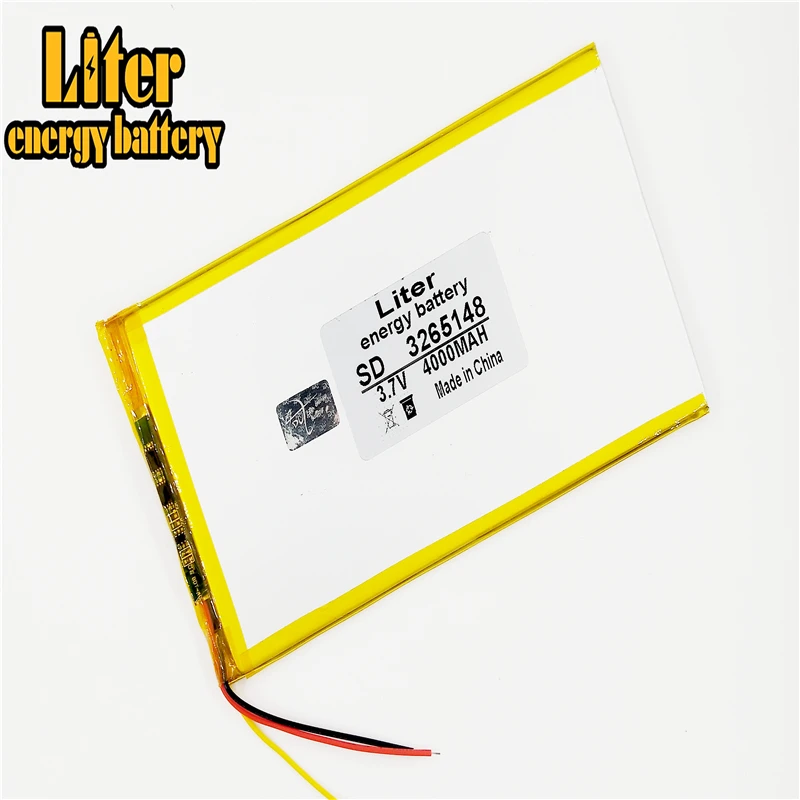 

3 line 3.7V,4000mAH,3265148 Polymer lithium ion / Li-ion battery for TOY,POWER BANK,GPS,mp3,mp4