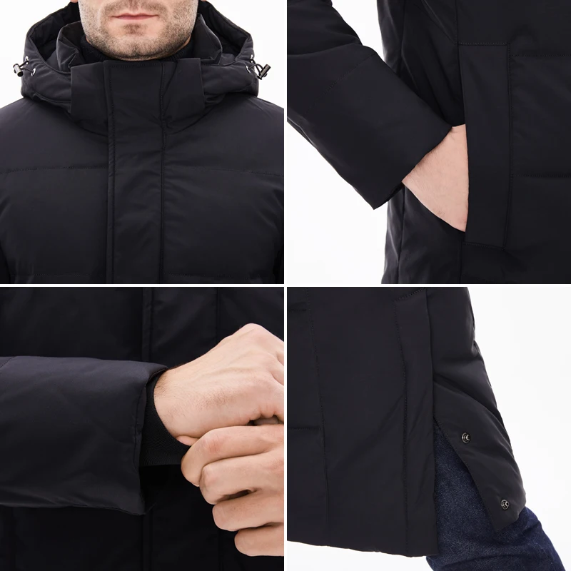 Asesmay 2021 men down feather x-long coats winter brand jacket mens duck parka jackets goose wellensteyn stylish slim hood coat
