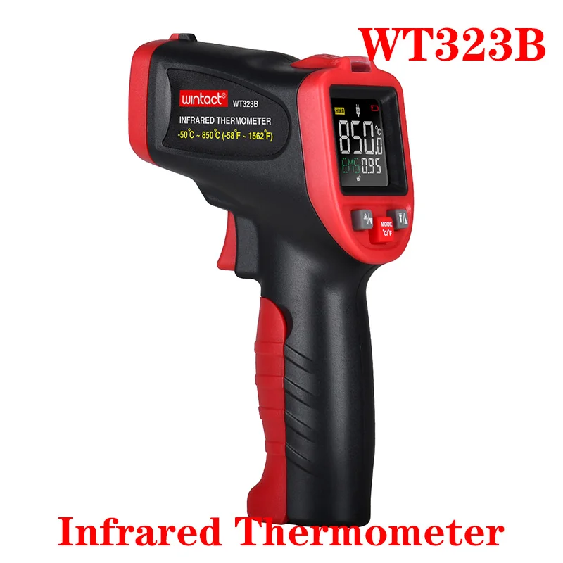 5PCS WINTACT -50~850℃ Infrared Thermometer WT323B Digital Pyrometer Thermometer Gun Handheld Non-Contact Laser Thermometer