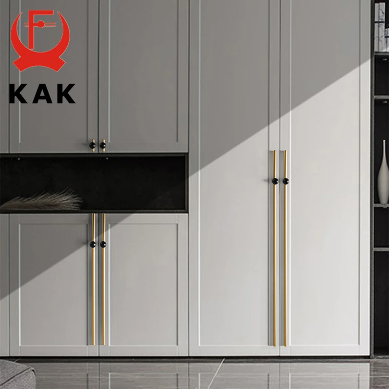 KAK Black Long Furniture Handle 1000mm Gold Kitchen Cabinet Handles Cupboard Door Pulls Aluminum Alloy Drawer Knobs Hardware