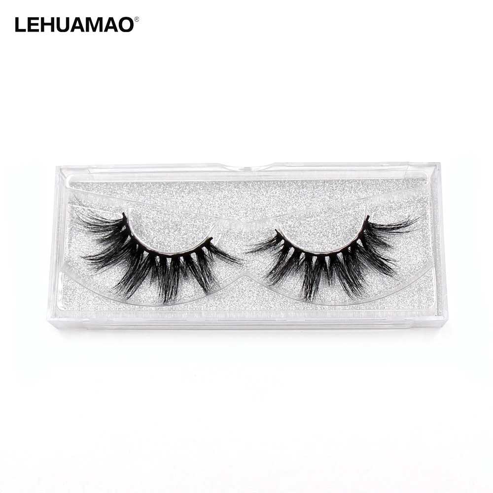 LEHUAMAO Mink Eyelashes 3D Mink Lashes Thick HandMade Full Strip Lashes Cruelty Free Mink Lashes Fluffy false eyelashes