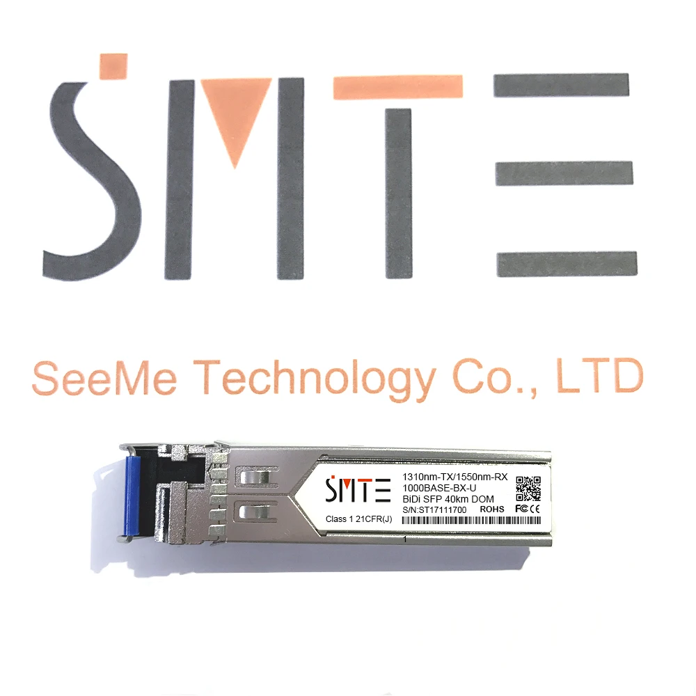 

Compatible with GLC-BX40-U-I 1000BASE-BX-U BiDi SFP TX1310nm/RX1550nm 40km DDM Transceiver Module SFP